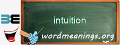 WordMeaning blackboard for intuition